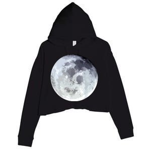 Full Moon Moon Phases Astrology Crop Fleece Hoodie