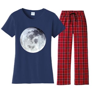 Full Moon Moon Phases Astrology Women's Flannel Pajama Set