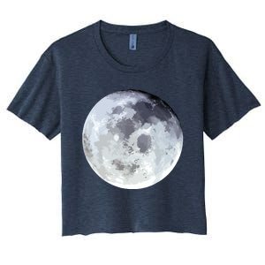 Full Moon Moon Phases Astrology Women's Crop Top Tee