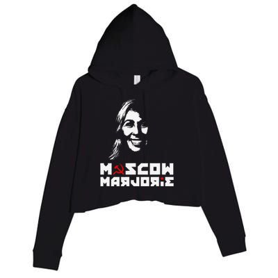 Funny Moscow Marjorie Crop Fleece Hoodie