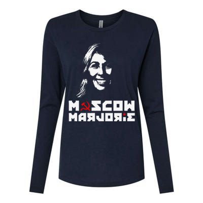 Funny Moscow Marjorie Womens Cotton Relaxed Long Sleeve T-Shirt