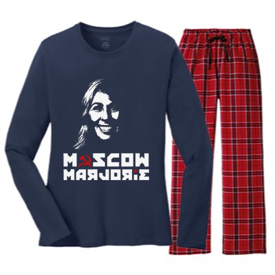 Funny Moscow Marjorie Women's Long Sleeve Flannel Pajama Set 