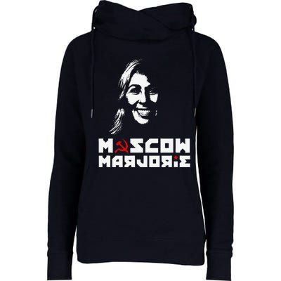 Funny Moscow Marjorie Womens Funnel Neck Pullover Hood