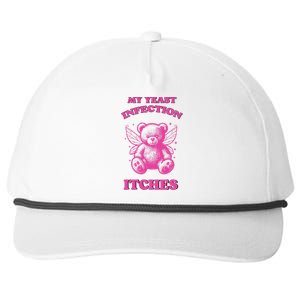 Funny Meme My Yeast Infection Itches Weird Humor Offensive Snapback Five-Panel Rope Hat