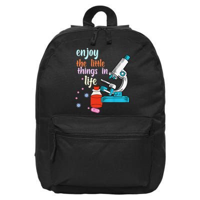 Funny Microscope Microbiologists Biology Nerd Science Lab 16 in Basic Backpack