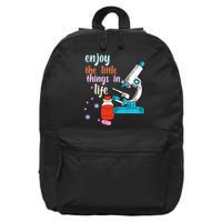 Funny Microscope Microbiologists Biology Nerd Science Lab 16 in Basic Backpack