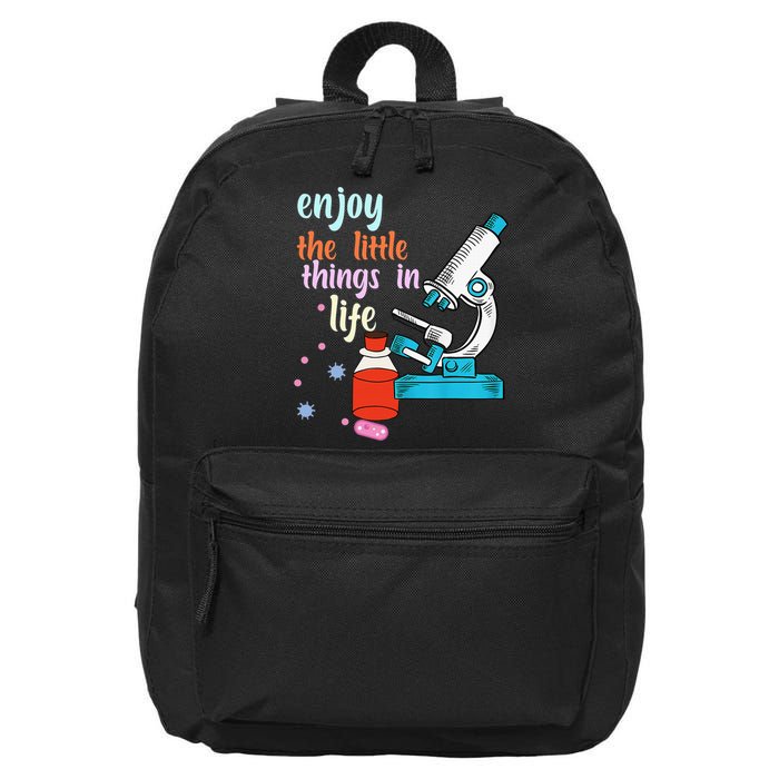 Funny Microscope Microbiologists Biology Nerd Science Lab 16 in Basic Backpack