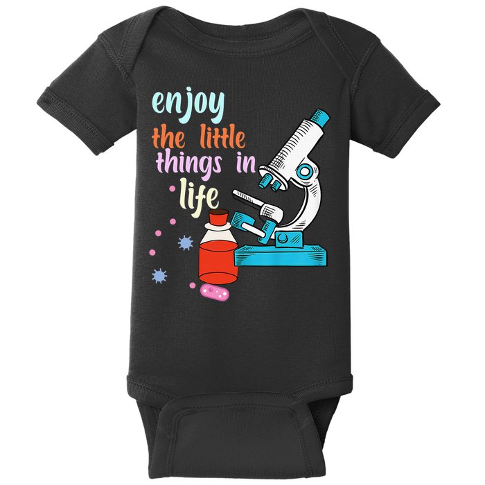 Funny Microscope Microbiologists Biology Nerd Science Lab Baby Bodysuit
