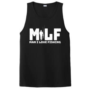 Funny MILF Man I Love Fishing PosiCharge Competitor Tank