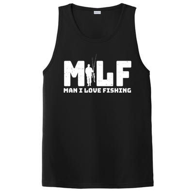 Funny MILF Man I Love Fishing PosiCharge Competitor Tank