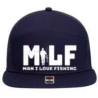 Funny MILF Man I Love Fishing 7 Panel Mesh Trucker Snapback Hat