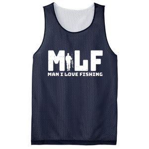 Funny MILF Man I Love Fishing Mesh Reversible Basketball Jersey Tank