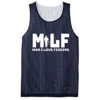 Funny MILF Man I Love Fishing Mesh Reversible Basketball Jersey Tank