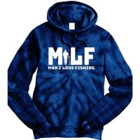 Funny MILF Man I Love Fishing Tie Dye Hoodie