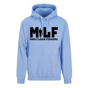 Funny MILF Man I Love Fishing Unisex Surf Hoodie