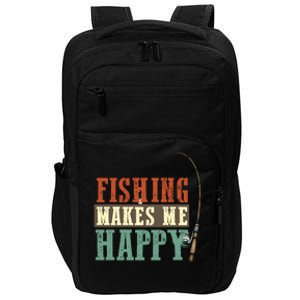 Fishing Makes Me Happy Impact Tech Backpack