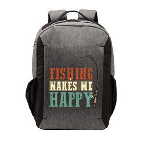 Fishing Makes Me Happy Vector Backpack