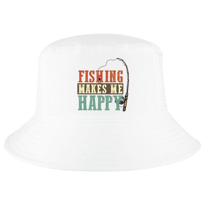 Fishing Makes Me Happy Cool Comfort Performance Bucket Hat