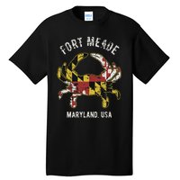 Fort Meade Maryland Usa Crab Vintage Distressed Style Design Tall T-Shirt