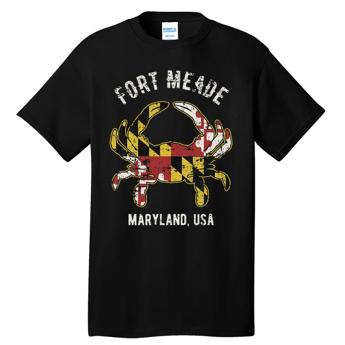 Fort Meade Maryland Usa Crab Vintage Distressed Style Design Tall T-Shirt