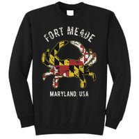 Fort Meade Maryland Usa Crab Vintage Distressed Style Design Tall Sweatshirt