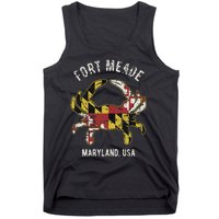 Fort Meade Maryland Usa Crab Vintage Distressed Style Design Tank Top