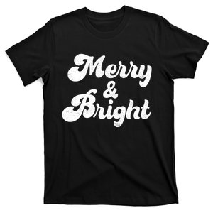 Family Matching Merry And Bright Christmas Top Vneck T-Shirt