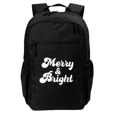 Family Matching Merry And Bright Christmas Top Vneck Daily Commute Backpack