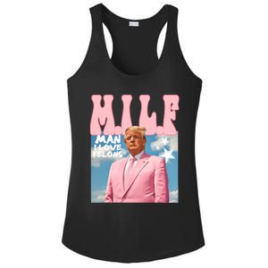 Funny Milf Man I Love Felons Trump President Supporters 2024 Ladies PosiCharge Competitor Racerback Tank