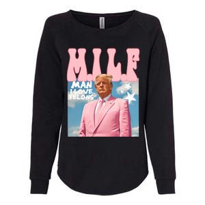 Funny Milf Man I Love Felons Trump President Supporters 2024 Womens California Wash Sweatshirt