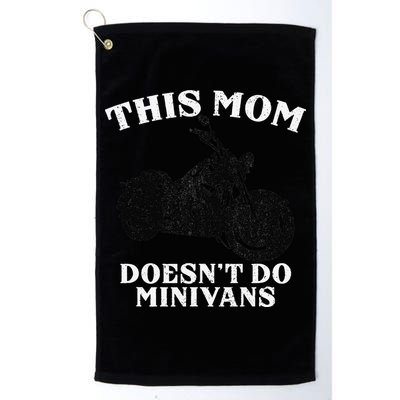 Funny Motorcycle Mom Biker Minivan Mother's Day Motor Bike Golf Towel