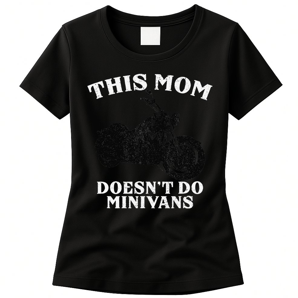 Funny Motorcycle Mom Biker Minivan Mother's Day Motor Bike Womens T-Shirt