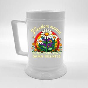 Freedom Means Mind Your Own Damn Business Kamala Harris Gift Beer Stein