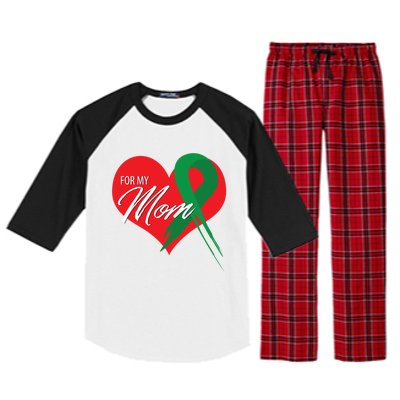 For My Mom Gallbladder Cancer Awareness Find A Cure Cute Gift Raglan Sleeve Pajama Set