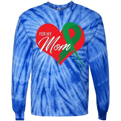 For My Mom Gallbladder Cancer Awareness Find A Cure Cute Gift Tie-Dye Long Sleeve Shirt