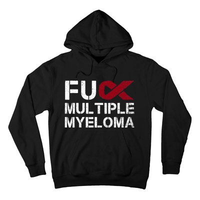 Fuck Multiple Myeloma Awareness Month Ribbon Warrior Fighter Hoodie