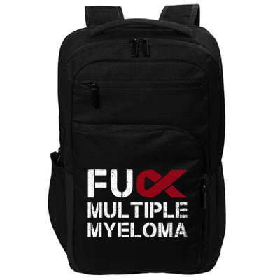 Fuck Multiple Myeloma Awareness Month Ribbon Warrior Fighter Impact Tech Backpack