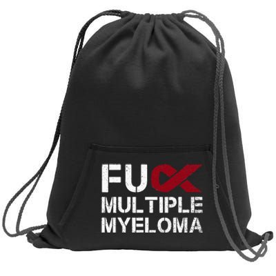 Fuck Multiple Myeloma Awareness Month Ribbon Warrior Fighter Sweatshirt Cinch Pack Bag