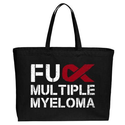 Fuck Multiple Myeloma Awareness Month Ribbon Warrior Fighter Cotton Canvas Jumbo Tote