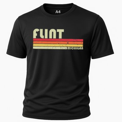 Flint Mi Michigan Funny City Home Roots Gift Retro 70s 80s Performance Shirt