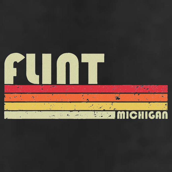 Flint Mi Michigan Funny City Home Roots Gift Retro 70s 80s 11oz C Handle Ceramic Mug