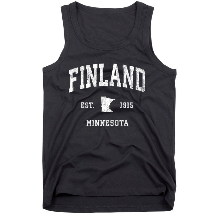 Finland Minnesota Mn Vintage Athletic Sports Tank Top