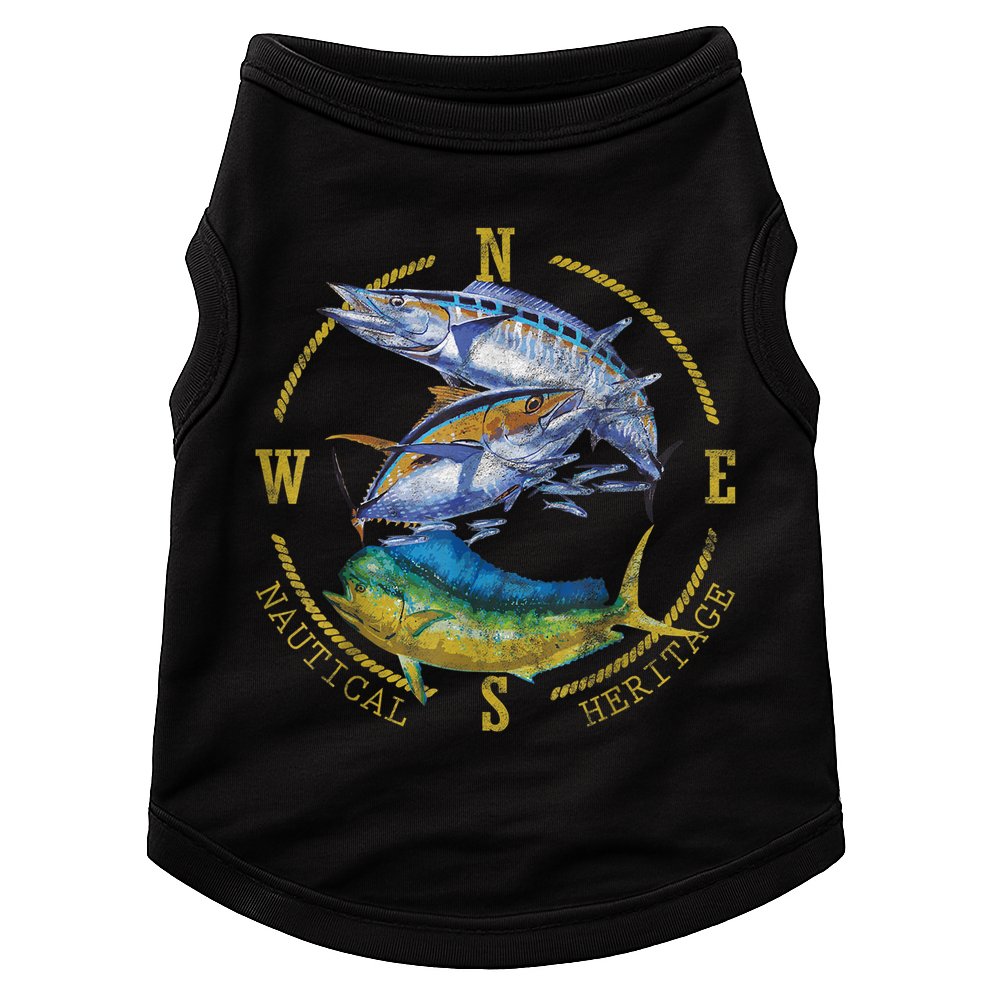 Fish Mahi Mahi Tuna Kingfish Nautical Heritage Fishing Gift Doggie Tank