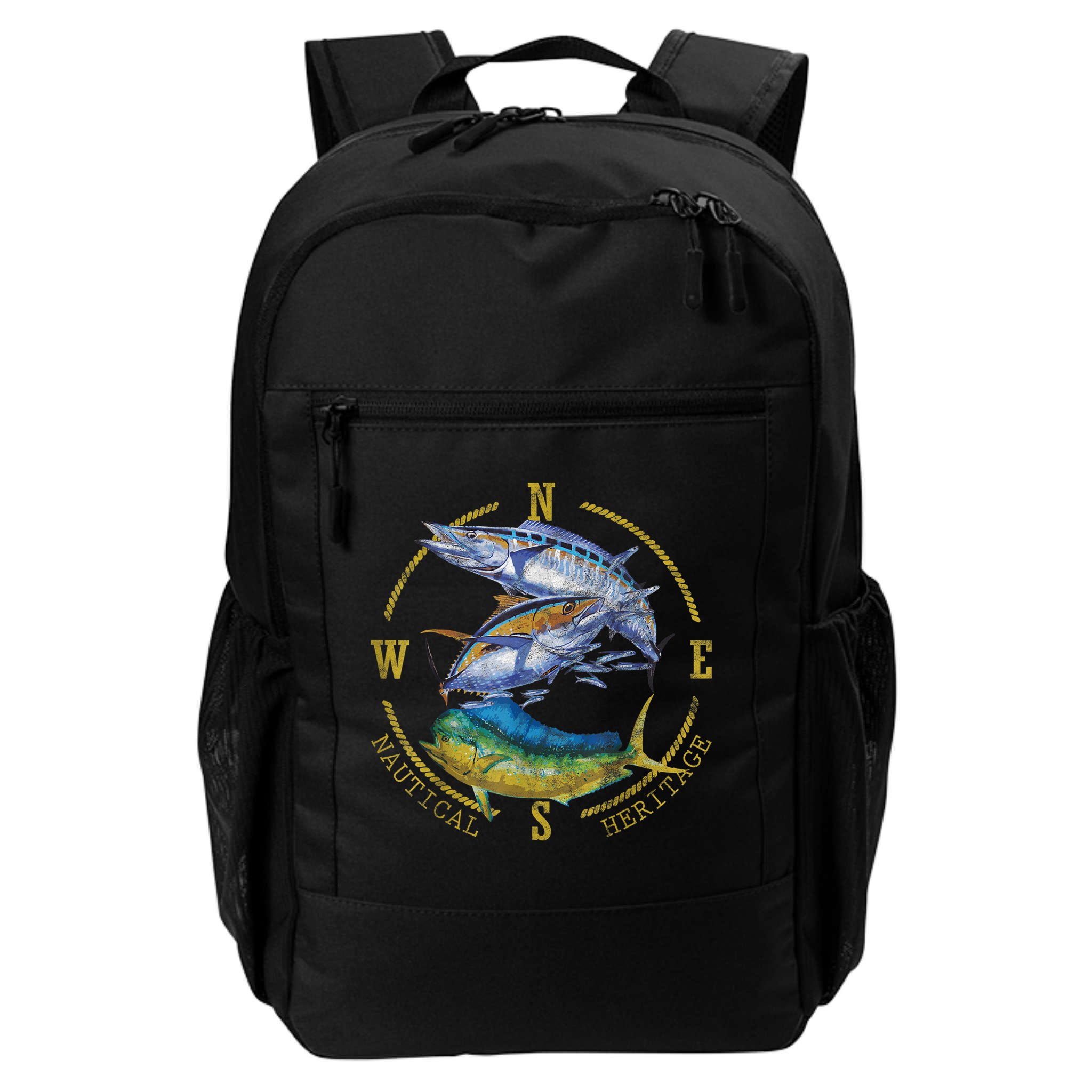 Fish Mahi Mahi Tuna Kingfish Nautical Heritage Fishing Gift Backpack