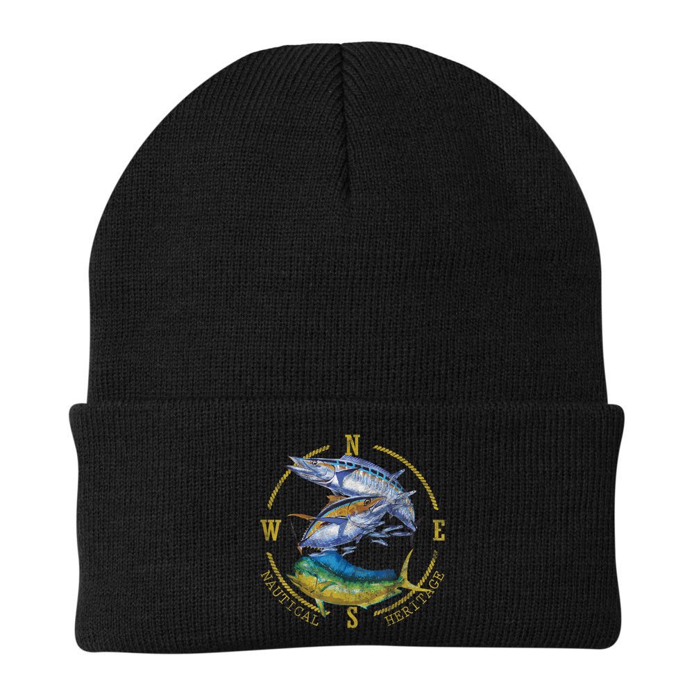 Fish Mahi Mahi Tuna Kingfish Nautical Heritage Fishing Gift Beanie