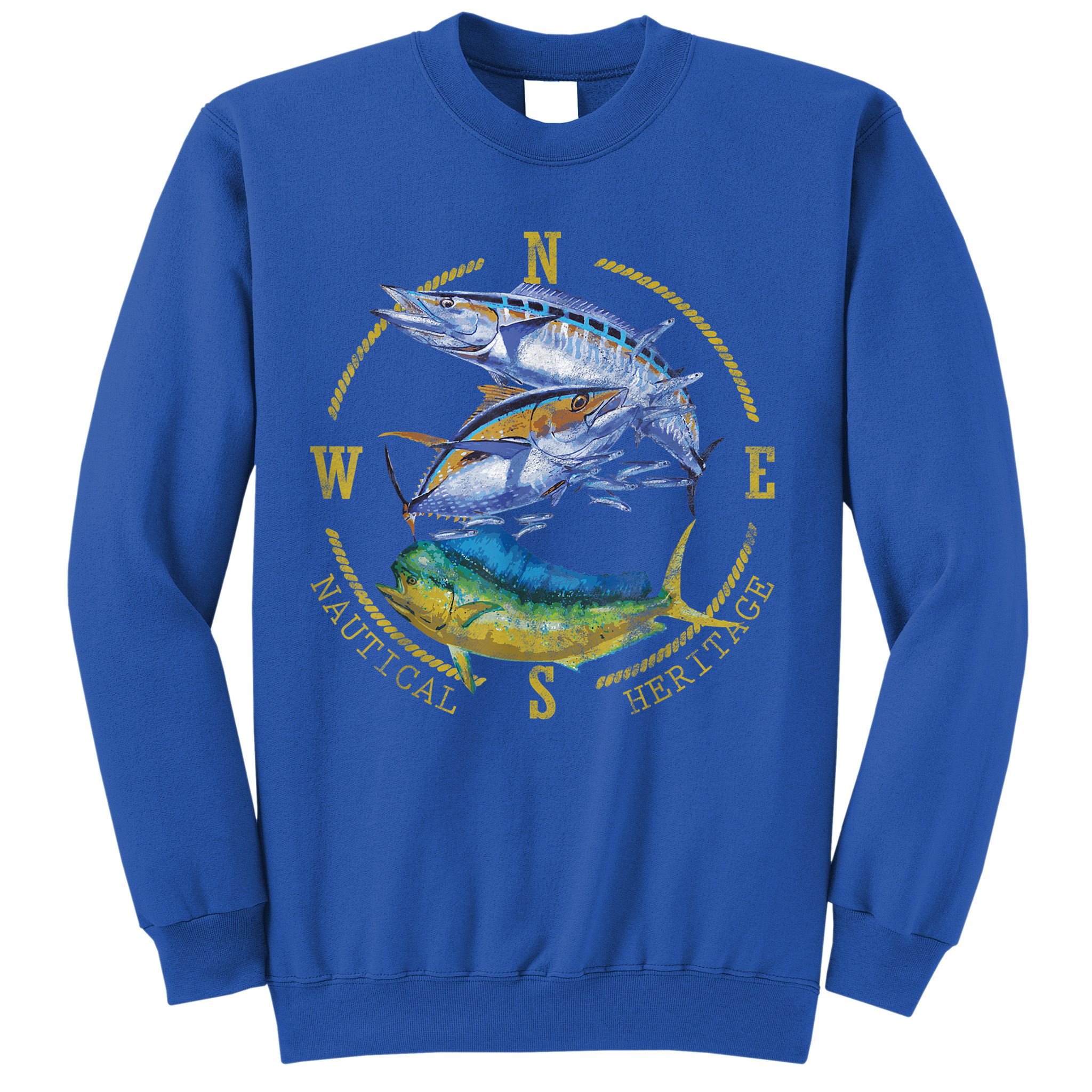 Fish Mahi Mahi Tuna Kingfish Nautical Heritage Fishing Gift Sweatshirt
