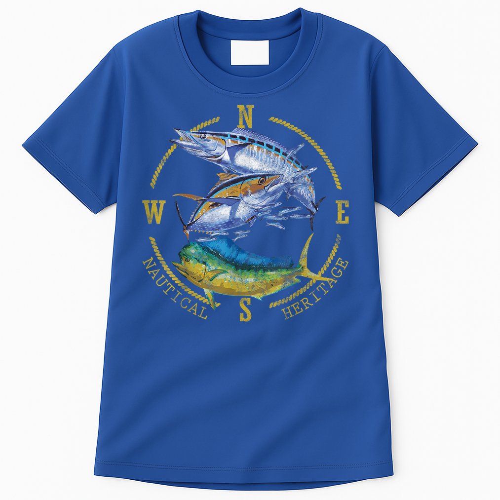 Fish Mahi Mahi Tuna Kingfish Nautical Heritage Fishing Gift Tall T-Shirt