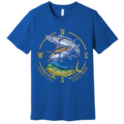 Fish Mahi Mahi Tuna Kingfish Nautical Heritage Fishing Gift Premium T-Shirt