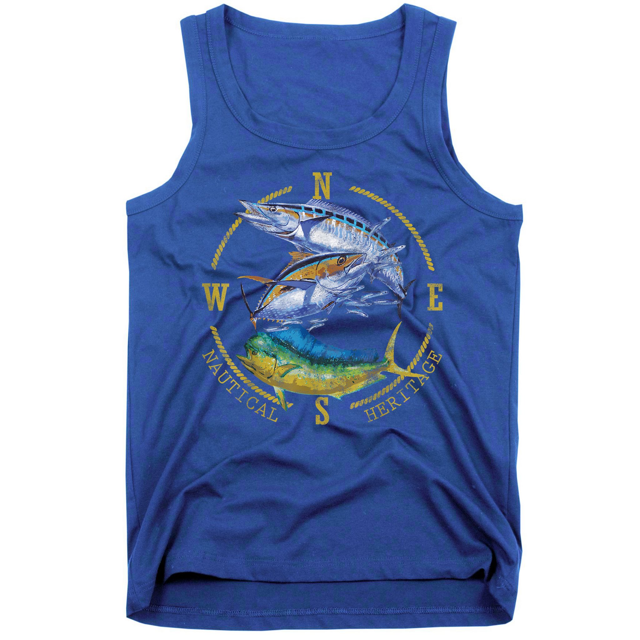 Fish Mahi Mahi Tuna Kingfish Nautical Heritage Fishing Gift Tank Top
