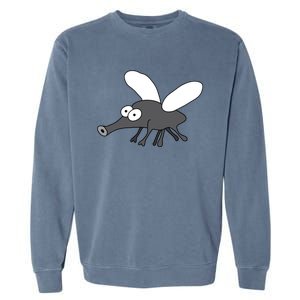 Funny Mosquito Midge Cartoon HandDrawn Summer Camping Gift Garment-Dyed Sweatshirt